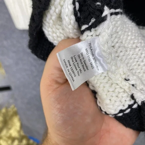 Show Me your Mumu Ski Sweater Womens Extra‎ Large Oversized Resort Lodge Snow - Picture 8 of 8